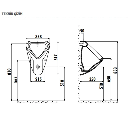 Creavit TP630 Üstten Girişli Kendinden Sifonlu Pisuar - 2