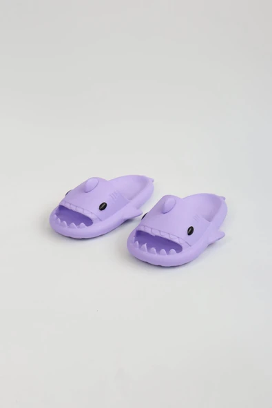 WG500 Köpekbalığı Mor Unisex Tam Ortopedik Terlik Shark Slides