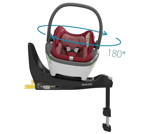 Maxi-Cosi Coral 360 Dönebilir Yatabilir 2'si Bir Arada Modüler Ana Kucağı ve Oto Koltuğu Essential Red - 4