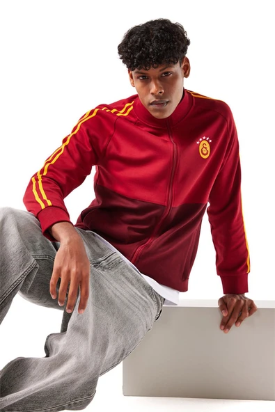 Galatasaray Orijinal Lisanslı Tam Fermuar 5 Yıldızlı Sarı Kırmızı Sweat - 4
