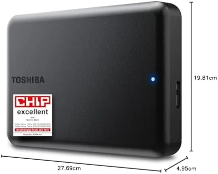 Toshiba Canvio Partner 2 TB taşınabilir 2, 5 inç harici HDD, USB 3.2 Gen 1, Mac ve Windows ile uyumlu, USB ile çalışır
