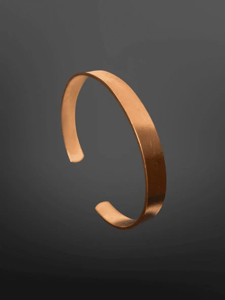 Düz Model Yeni Trend Parlak ve Şık Bakır Bileklik | Minimalist ve Sade Tasarım ürün görseli 1