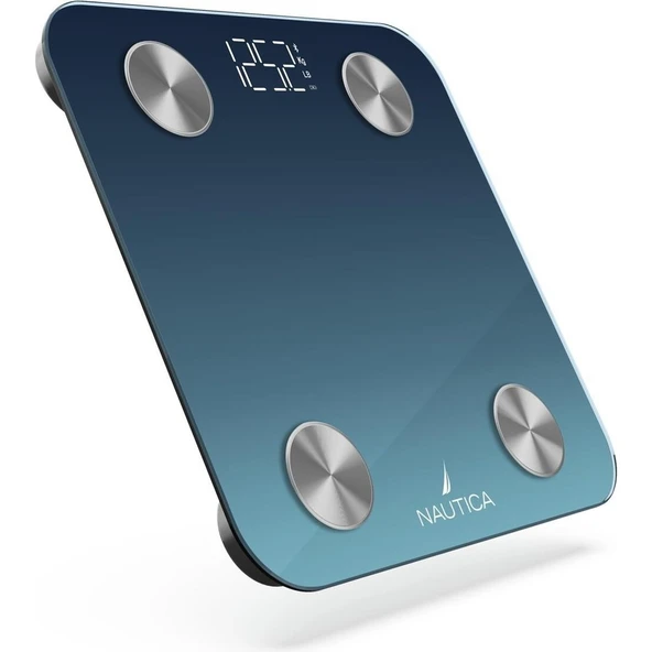 Nautica BT600 Bluetooth Vücut Analizli Yağ Kas Su Ölçer Akıllı Tartı Aqua - 3