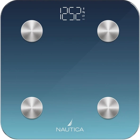 Nautica BT600 Bluetooth Vücut Analizli Yağ Kas Su Ölçer Akıllı Tartı Aqua