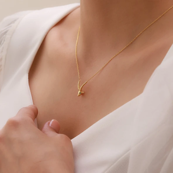 Vaoov 925 Ayar Gümüş Üç Boyutlu Oğlak Burcu Kolye - Resim 2