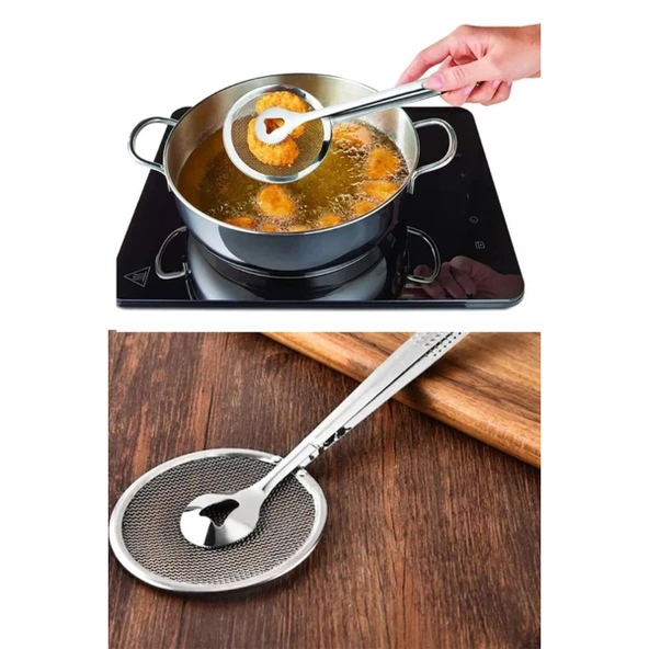 Süzgeçli Kevgirli Haşlama Kızartma Maşası - Resim 3