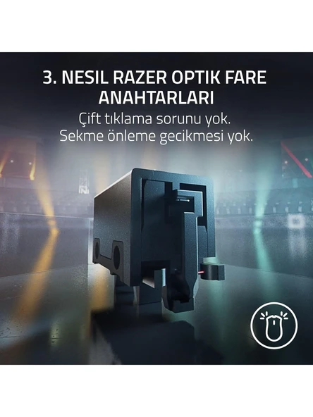 Razer DeathAdder V3 Pro Fortnite Edition Kablosuz Espor Oyun Faresi FocusPro 30K DPI Gen-3 - 5