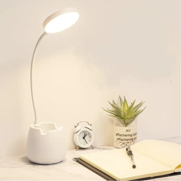 3 Modlu Kıvrımlı Bükülebilir Kalemlikli Masa Lambası - Resim 2