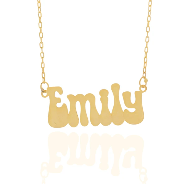 Vaoov 925 Ayar Gümüş Sevimli Yazı Karakteri İsim Kolye - Resim 4