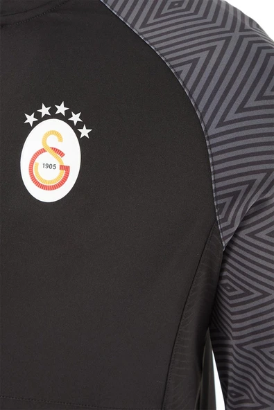 Galatasaray Orijinal 5 Yıldızlı Tam Fermuar Siyah Sweat + Silikon Bileklik Set Hediye Ahşap Kutulu - 6