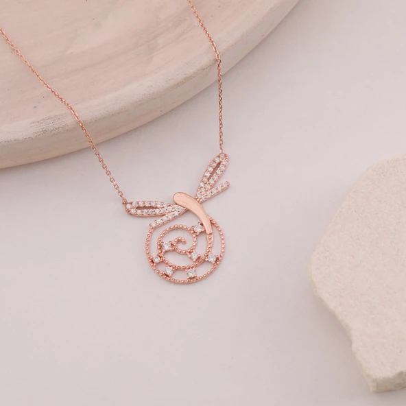 Vaoov 925 Ayar Gümüş Taşlı Yusufçuk Kolye - Resim 2