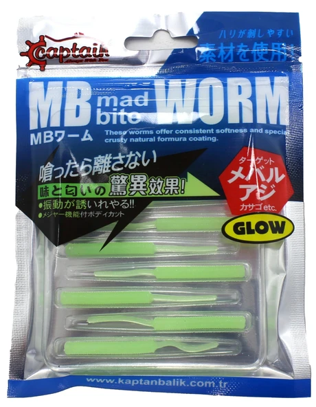 Captain 3520 Mini Worm 10 lu 5 cm Aromalı LRF Silikonu Renk:01 ürün görseli