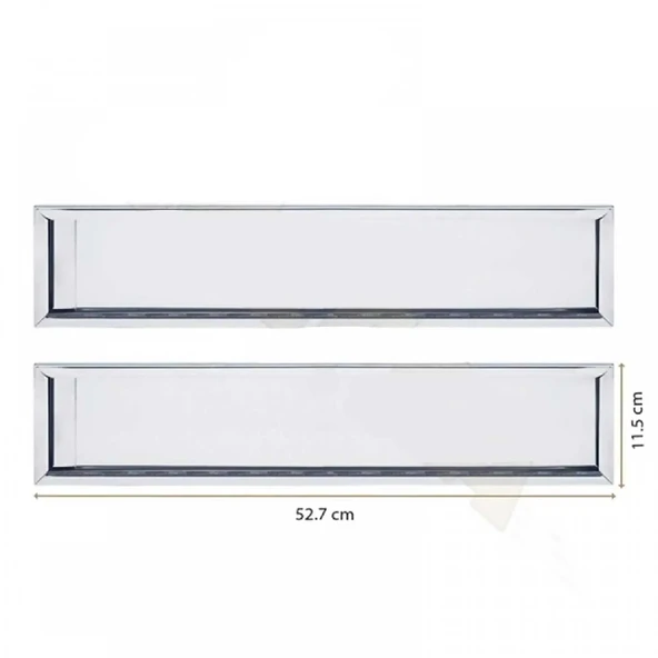 KROM PLAKALIK PASLANMAZ SET 2Lİ STANDART+KARE - Resim 7