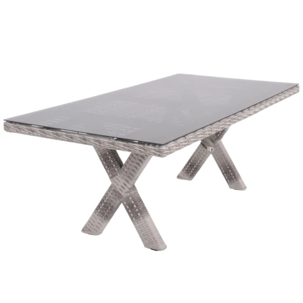 LaVida Bahçe Masa Takımı | Rattan Balkon Masa Seti | 100x180 - Resim 7