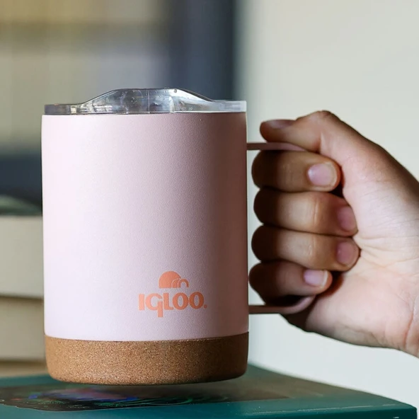 Çelik Mug Termos - Igloo - Cork - 350ml - Somon - 205696 - Resim 8