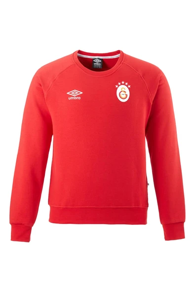 Galatasaray Orijinal Lisanslı Umbro Sıfır Yaka 5 Yıldızlı Sweat Kırmızı - 3