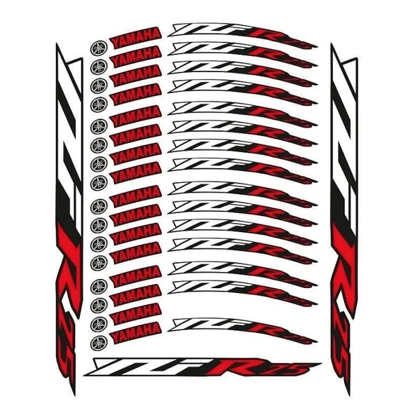 Yamaha R25 Kırmızı Baskı 1 Set Jant Şeridi
