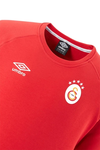 Galatasaray Orijinal Lisanslı Umbro Sıfır Yaka 5 Yıldızlı Sweat Kırmızı - 4