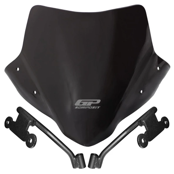 GP Kompozit Honda CB500F 2014-2020 Uyumlu Kısa Ön Cam Siyah