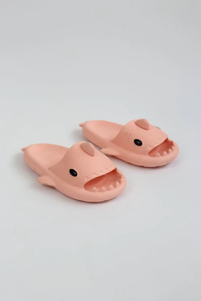WG500 Köpekbalığı Pembe Unisex Tam Ortopedik Terlik Shark Slides - Resim 3