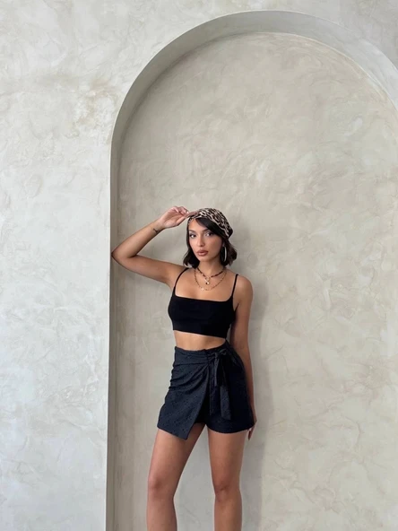 Brodeli şort etek s255075 - 3