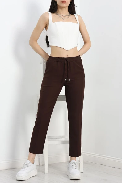 Dabıl Bağcıklı Pantolon Acıkahve ürün görseli