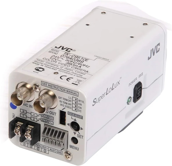 JVC TK-C9510E / 1/2" CCD 600TVL SUPERLOW LUX GÜVENLİK KAMERASI - Resim 2