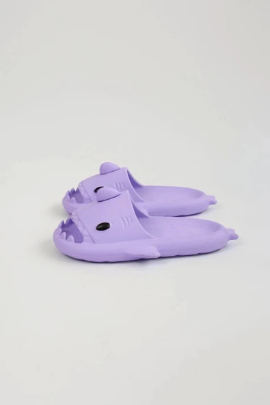 WG500 Köpekbalığı Mor Unisex Tam Ortopedik Terlik Shark Slides - 2