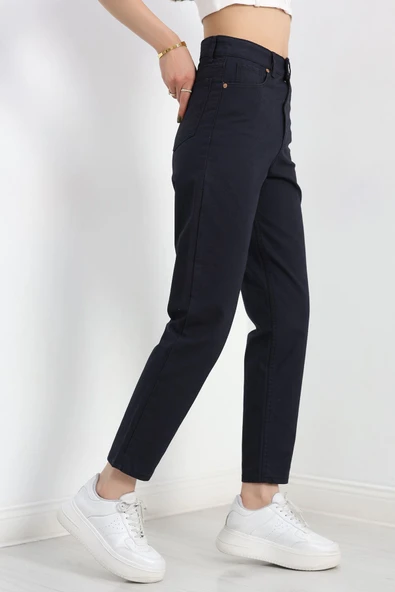 Boyfriend Kot Pantolon Lacivert - 5