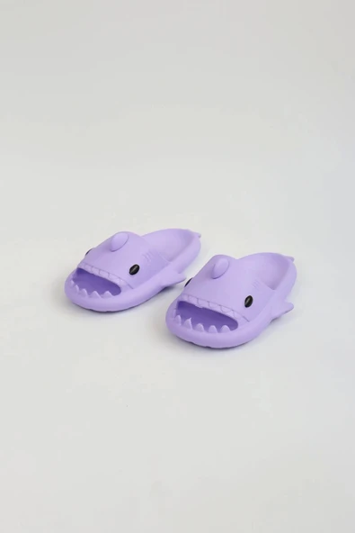 WG500 Köpekbalığı Mor Unisex Tam Ortopedik Terlik Shark Slides