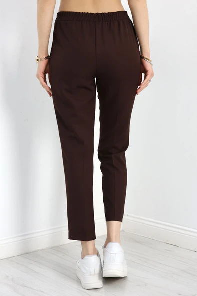 Dabıl Bağcıklı Pantolon Acıkahve - Resim 7