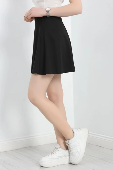 Dalgıç Kloş Etek Siyah - 4