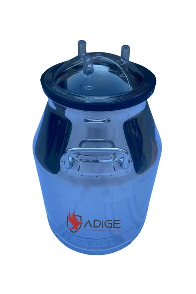 Yaprak Süt Sağım Makinesi Krom Güğüm 30 Lt Kapak Dahil - 3