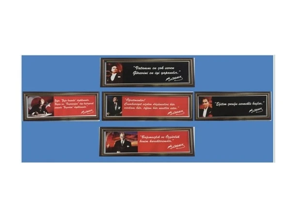 Atatürk Resmi Ve Sözü Levha Büyük Rulo Karton - 1 adet