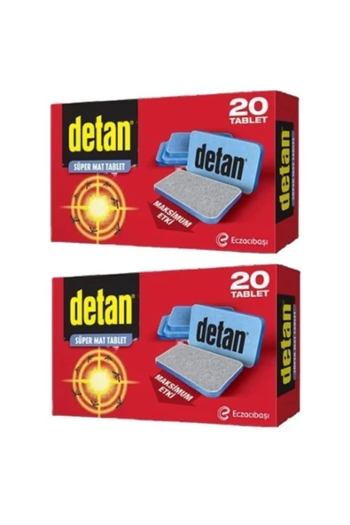 Detan Süper Mat Tablet Sinekkovan Haşere 20x2= 40 Gece