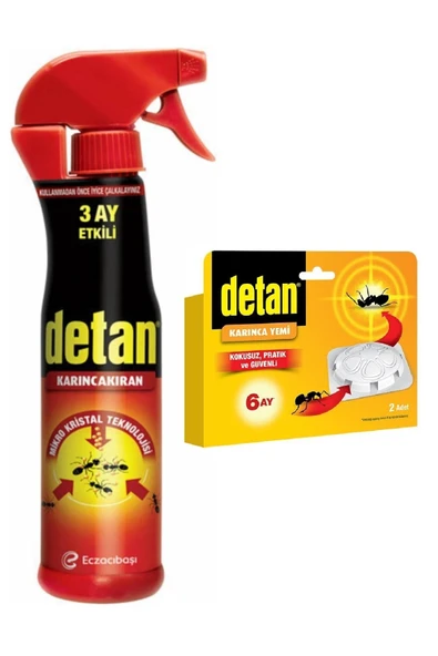 Detan Karınca Ilacı Karıncakıran 250 Ml + Karınca Yemi 2'li Kzmprt