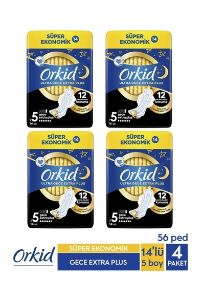 Orkid Ultra Extra 4'lü Gece Ekstra Plus X4 Adet