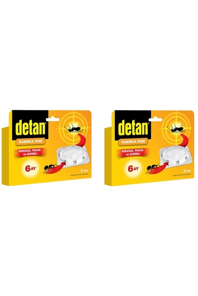 Detan 2 Li Kokusuz Karınca Yemi 6 Ay Etkili X 2 Adet