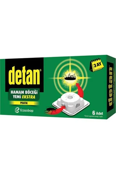 Detan Hamam Böceği Yemi Max Paket Içeriği 6 Adet