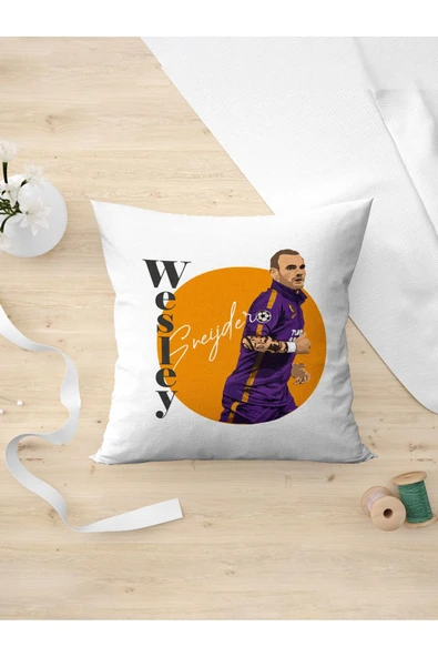 Panorama Ajans Wesley Sneijder Yıldız Futbolcu Portre Yastık Kılıfı ürün görseli 1