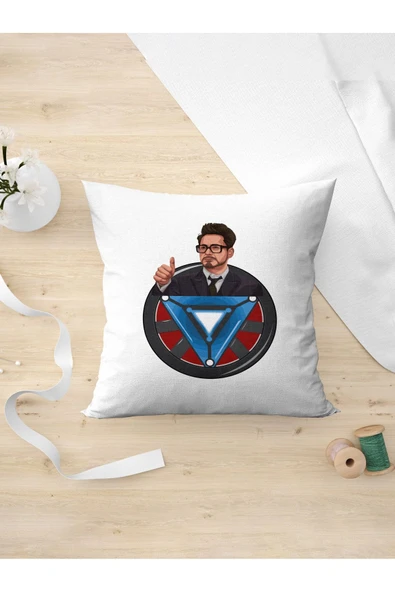 Panorama Ajans Robert Downey Jr. Iron Man Marvel Tasarım Yastık Kılıfı ürün görseli 1
