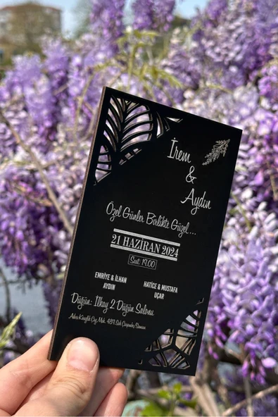 Panorama Ajans Söz, Nişan, Kına, Düğün Ahşap Davetiye 10 Adet - 2