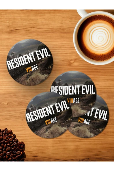 Panorama Ajans Korku Aksiyon Resident Evil 4'lü Ahşap Bardak Altlığı ürün görseli 1