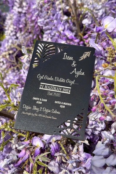 Panorama Ajans Söz, Nişan, Kına, Düğün Ahşap Davetiye 10 Adet - 3