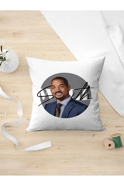 Panorama Ajans Will Smiht Hollywood Oyuncu Portre Tasarım Yastık Kılıfı ürün görseli 1