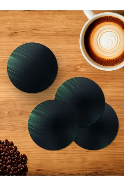 Panorama Ajans Gradyan Dekor Tarz 4'lü Ahşap Bardak Altlığı ürün görseli 1