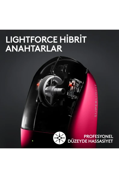 logitech G Pro X Superlight 2 Lightspeed Kablosuz Magenta Gaming (OYUNCU) Mouse 910-006798 - 3