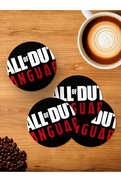 Panorama Ajans COD Vanguard 4'lü Ahşap Bardak Altlığı ürün görseli 1