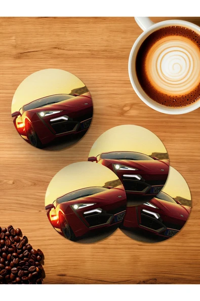 Panorama Ajans Oyunculara Özel Pegassi Reaper GTA 5 Araba Grand Theft Auto Gamer 4'lü Ahşap Bardak Altlığı ürün görseli 1