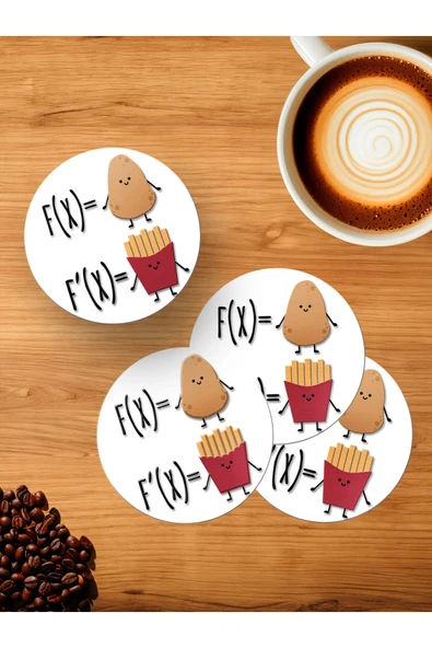 Panorama Ajans Ayt Tyt Öğrencilere Türev Matematik Komik 4'lü Ahşap Bardak Altlığı ürün görseli 1